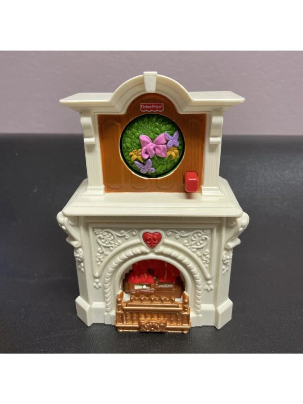 Fisher Price Loving Family Dollhouse Fireplace Music Sounds Lights Holiday Works